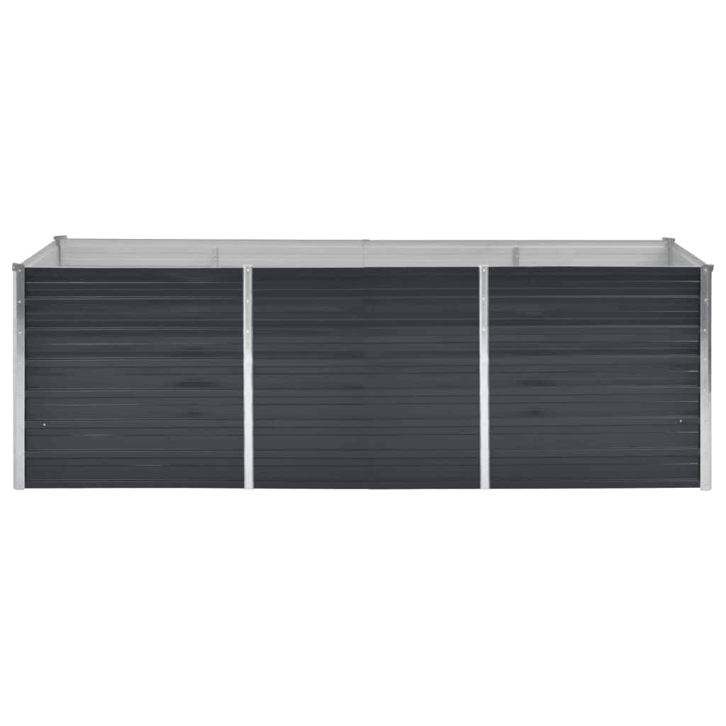 vidaXL Ζαρντινιέρα Υπερυψωμένη Ανθρακί 240x80x77 εκ. Γαλβαν. Χάλυβας