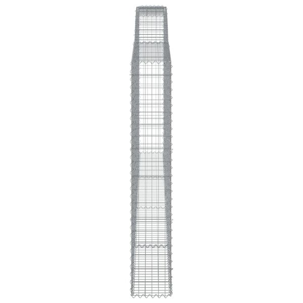 vidaXL Συρματοκιβώτια Τοξωτά 6 τεμ. 400x30x180/200 εκ. Γαλβαν. Ατσάλι