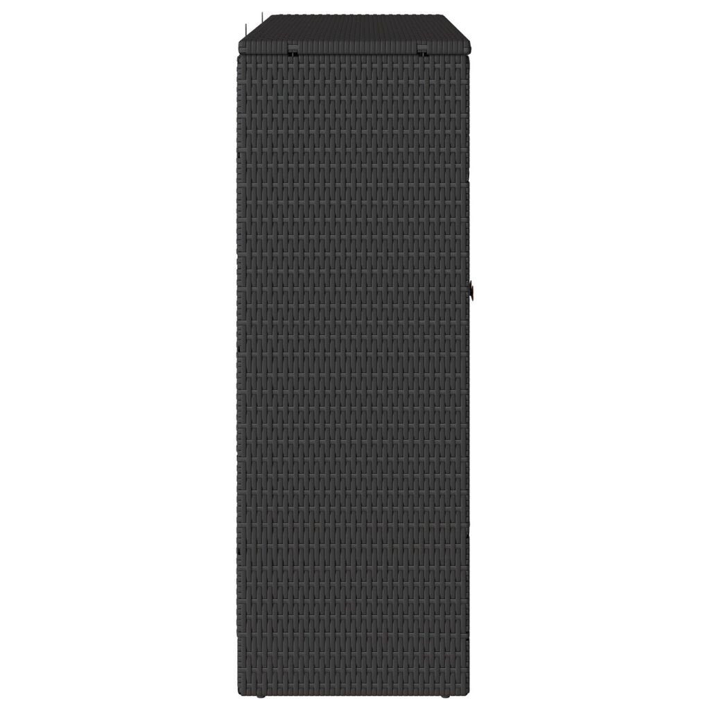 vidaXL Ντουλάπα αποθήκευσης Μαύρη 100x36x102 εκ. Ρατάν