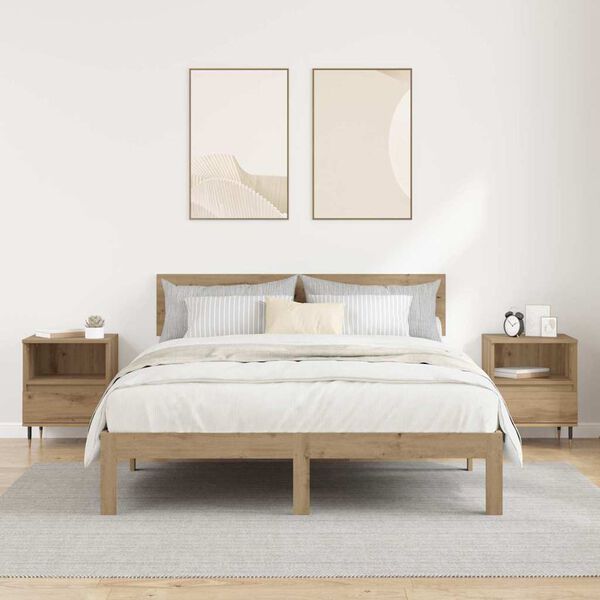 vidaXL &Kappa;&omicron;&mu;&omicron;&delta;ί&nu;&omicron; 2 pcs Artisan Oak 40 x 35 x 50 &epsilon;&kappa;. &Epsilon;&pi;&epsilon;&xi;&epsilon;&rho;&gamma;&alpha;&sigma;&mu;έ&nu;&omicron; &xi;ύ&lambda;&omicron;