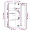 vidaXL Ντουλάπα τοίχου Παλαιό ξύλο 55 x 29 x 100 εκ Επεξεργασμένο ξύλο