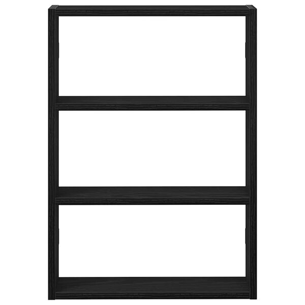 vidaXL Ραφιέρα Τοίχου Μαύρο 43x9x60 εκ. από Επεξεργασμένο Ξύλο