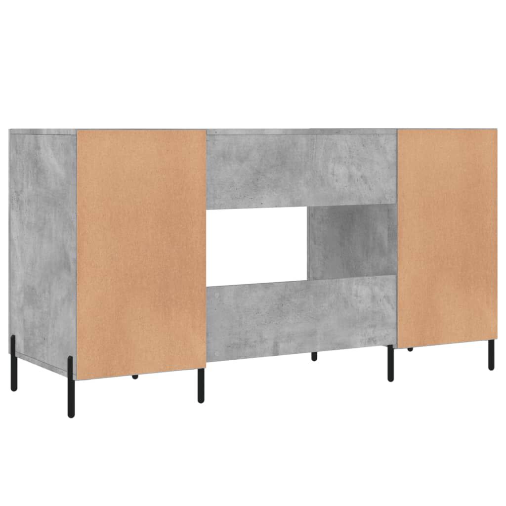 vidaXL Γραφείο Γκρι Σκυροδέματος 140 x 50 x 75 εκ. από Επεξεργ. Ξύλο