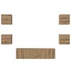 vidaXL &Sigma;&epsilon;&tau; &epsilon;&pi;ί&pi;&lambda;&omicron;&upsilon; &tau;&eta;&lambda;&epsilon;ό&rho;&alpha;&sigma;&eta;&sigmaf; 6 pcs Artisan Oak &Epsilon;&pi;&epsilon;&xi;&epsilon;&rho;&gamma;&alpha;&sigma;&mu;έ&nu;&omicron; &xi;ύ&lambda;&omicron;