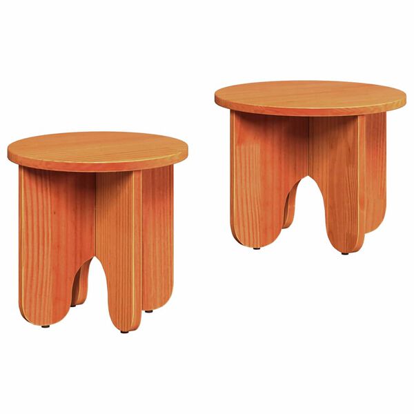 vidaXL Τραπεζάκι σαλονιού 2 pcs Καφέ κεριού 39.5 x 39.5 x 30 εκ.