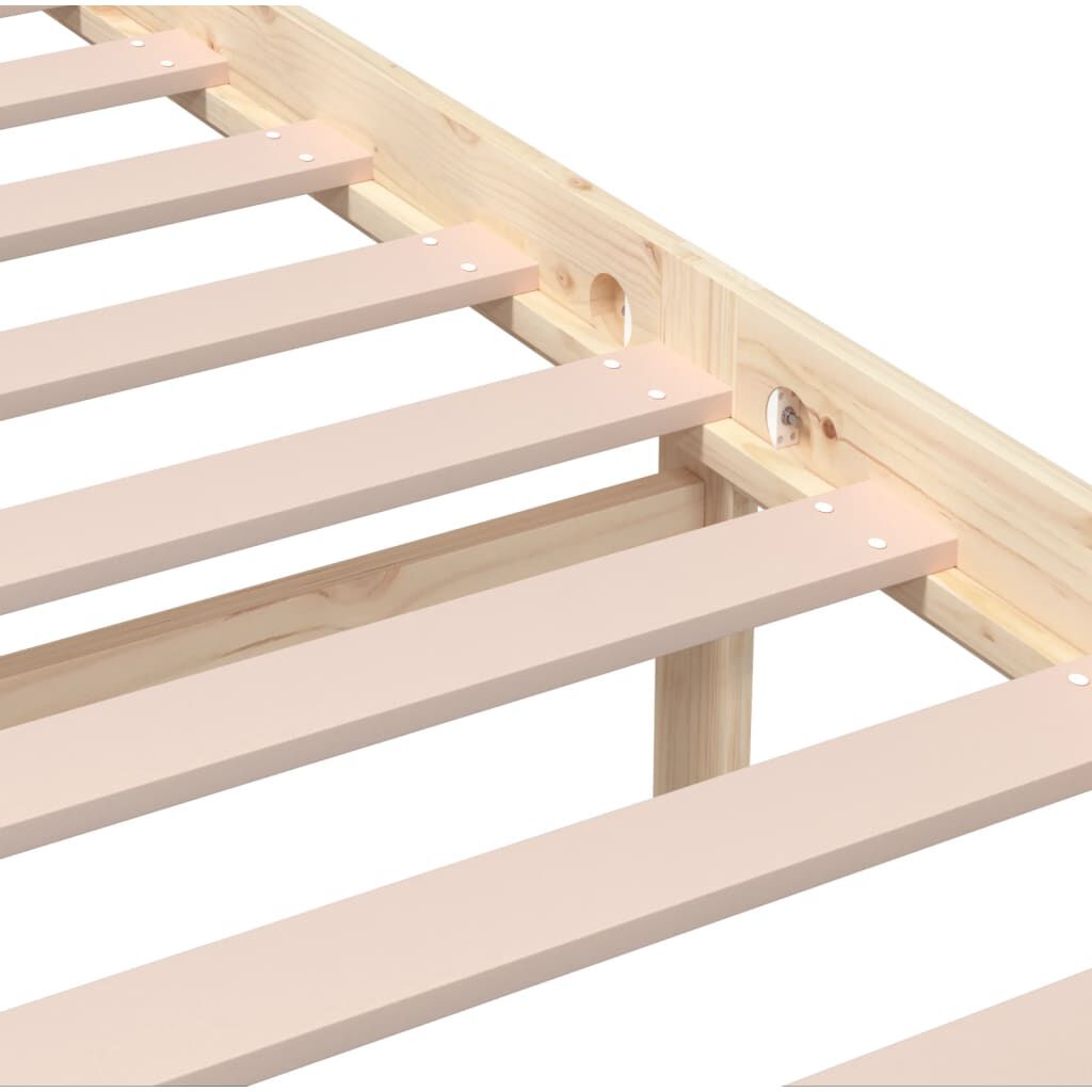 vidaXL Πλαίσιο Κρεβατιού 150 x 200 εκ. Μασίφ Ξύλο King Size