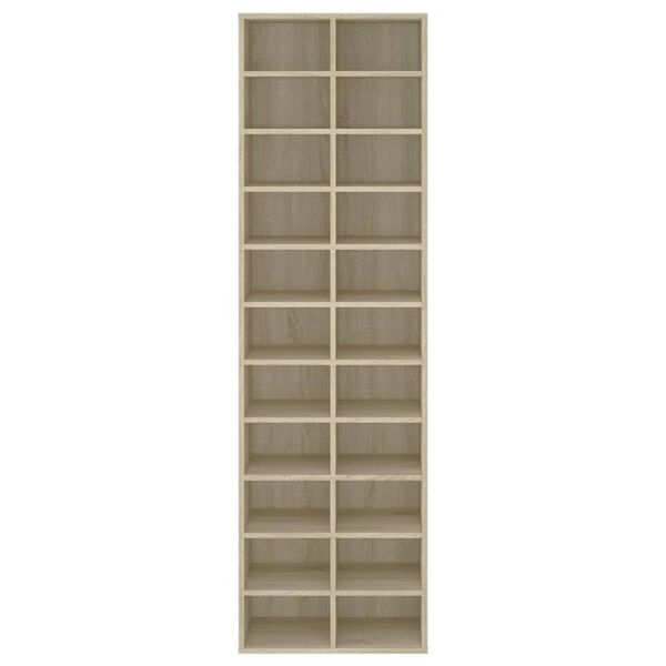 vidaXL Παπουτσοθήκη Sonoma Δρυς 54 x 34 x 183 εκ. Επεξεργασμένο Ξύλο