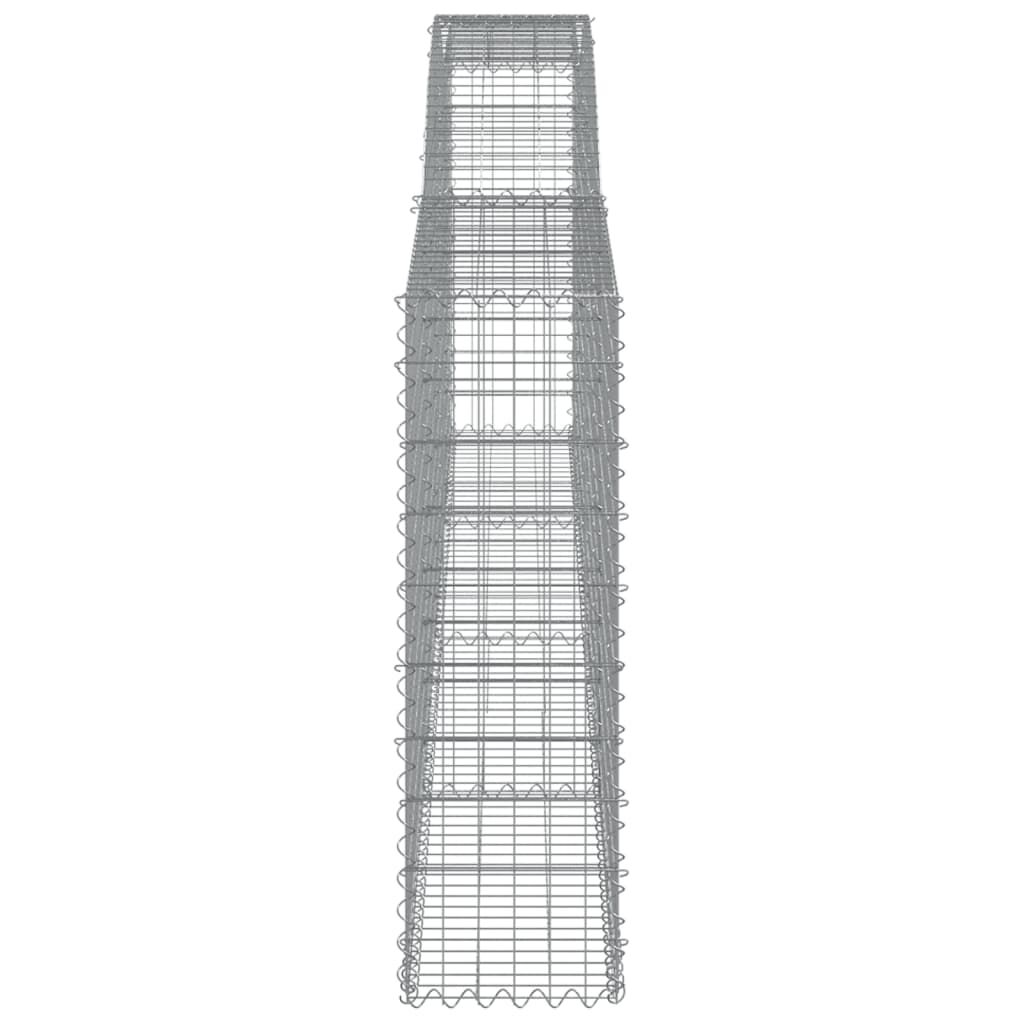 vidaXL Συρματοκιβώτια Τοξωτά 6 τεμ. 400x30x100/120 εκ. Γαλβαν. Ατσάλι