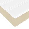vidaXL Οθωμανικό κρεβάτι με στρώμα Cream 180x200cm ύφασμα