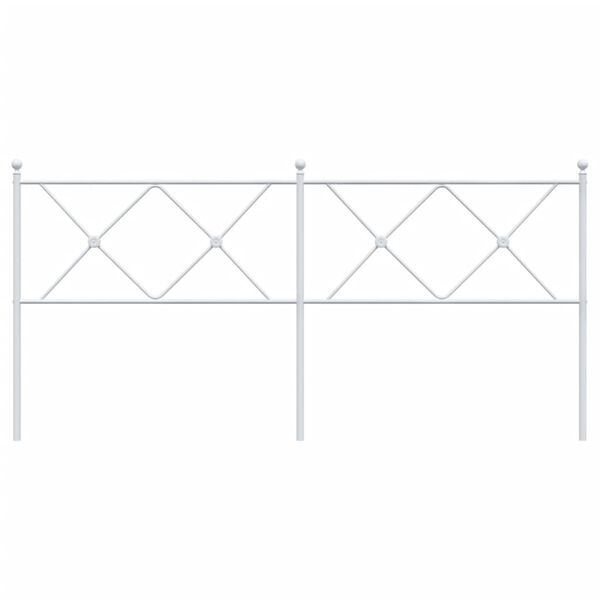 vidaXL Κεφαλάρι Λευκό 180 εκ. Μεταλλικό