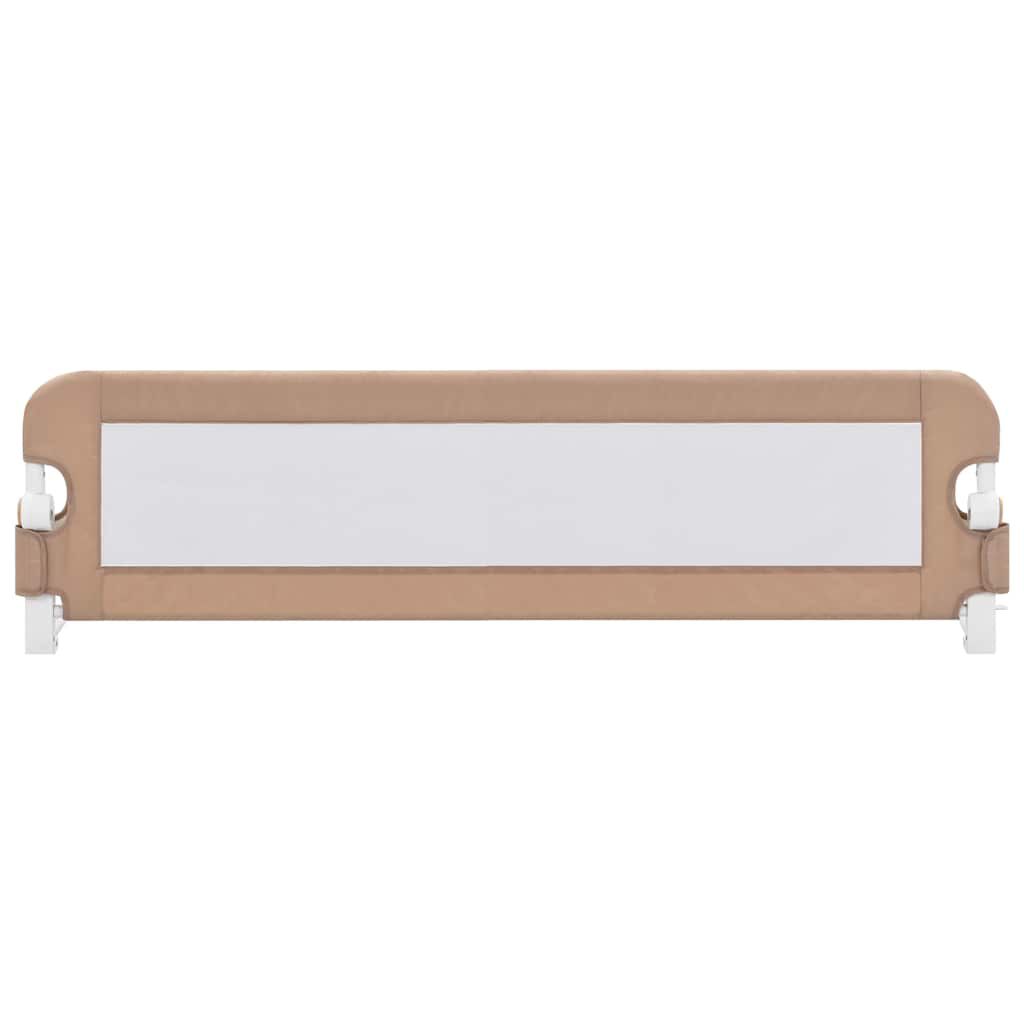 vidaXL Μπάρα Κρεβατιού Προστατευτική Χρώμα Taupe 150x42 εκ Πολυεστέρας