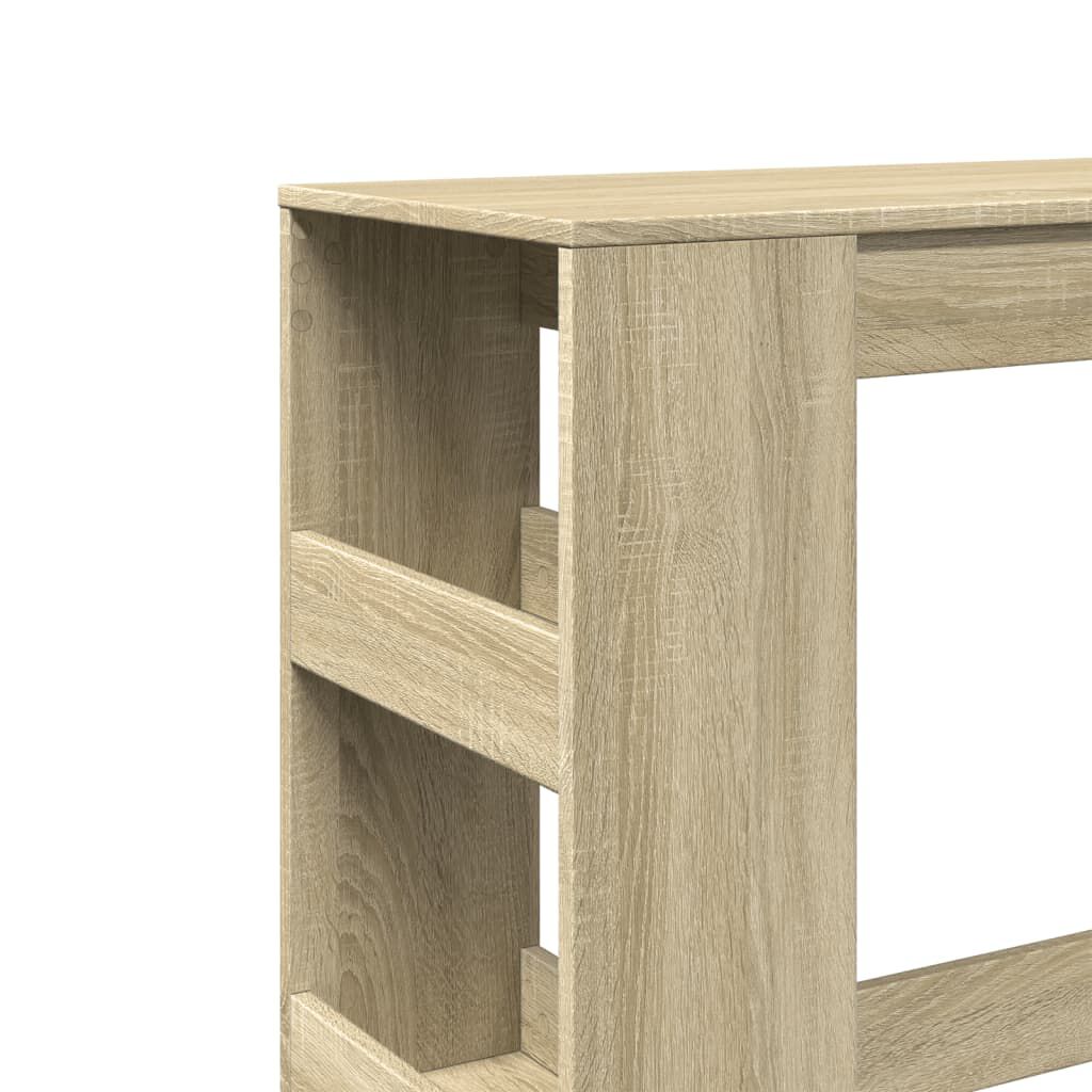 vidaXL Τραπέζι Μπαρ με Ράγες Sonoma Δρυς 90x40x103,5 εκ Επεξεργ. Ξύλο