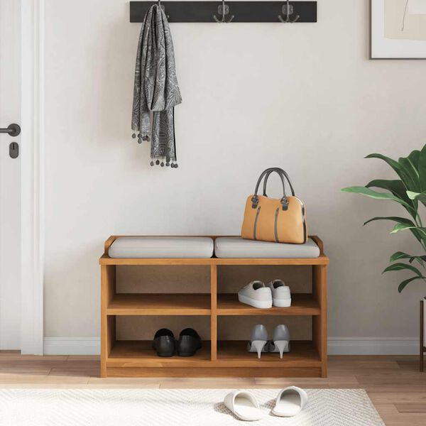vidaXL Πάγκος διαδρόμου "SANDNES" 87x40x50 εκ. Πεύκο μασίφ ξύλο