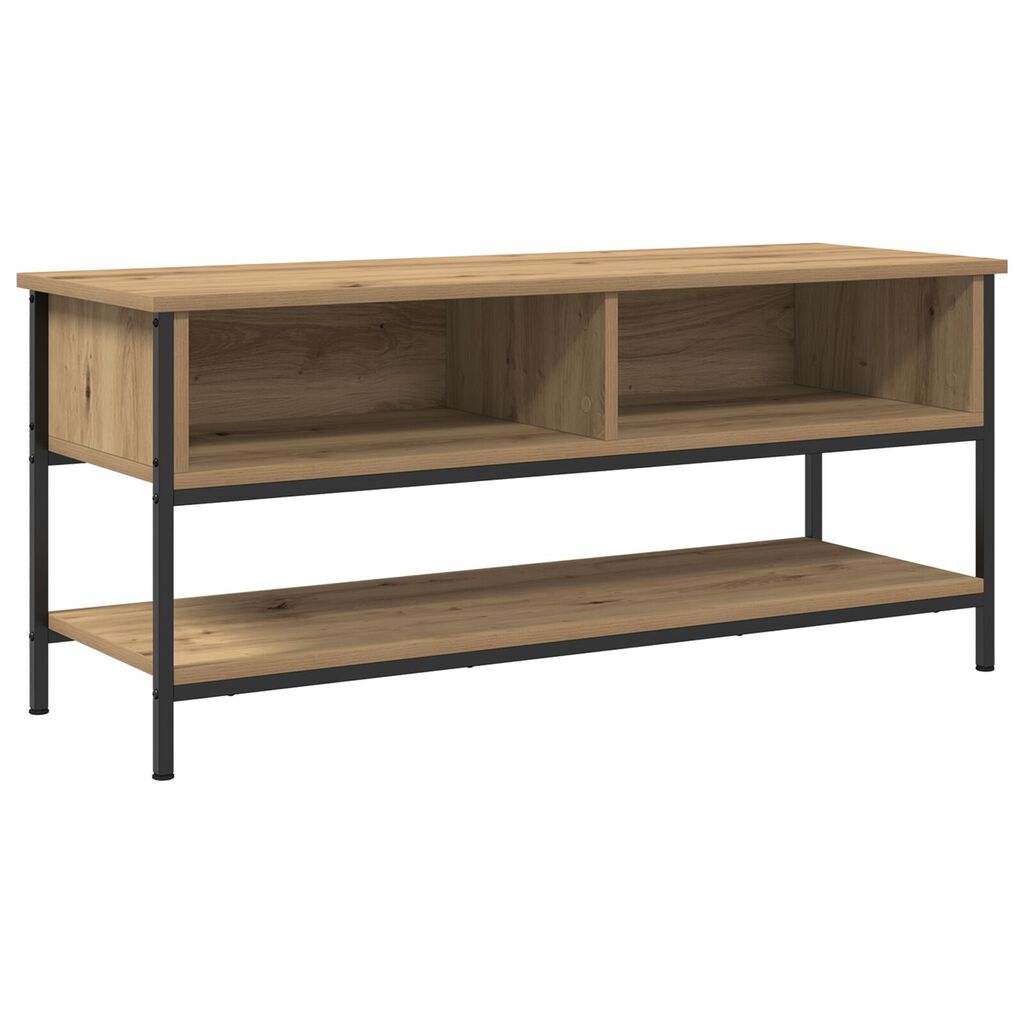 vidaXL Ντουλάπι τηλεόρασης Artisan Oak 100x35x45 εκ. Επεξεργασμένο ξύλο και μέταλλο