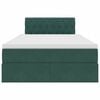 vidaXL Κρεβάτι Αποθήκης με στρώμα Σκούρο Πράσινο 120 x 200 cm Βελούδο