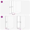 vidaXL Τοίχος ντους Walk-in Μαύρο και σκούρο διαφανές 90 x 190 cm