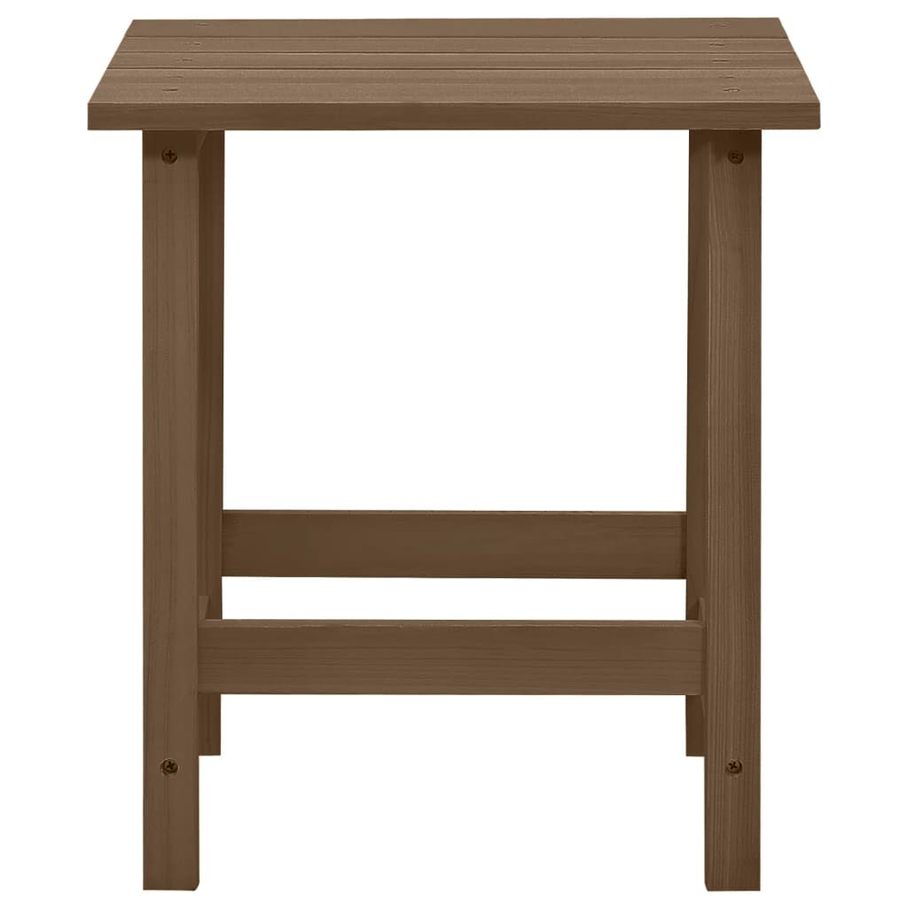 vidaXL Καρέκλα Κήπου Adirondack Καφέ με Ottoman & Τραπέζι Ξύλο Ελάτης