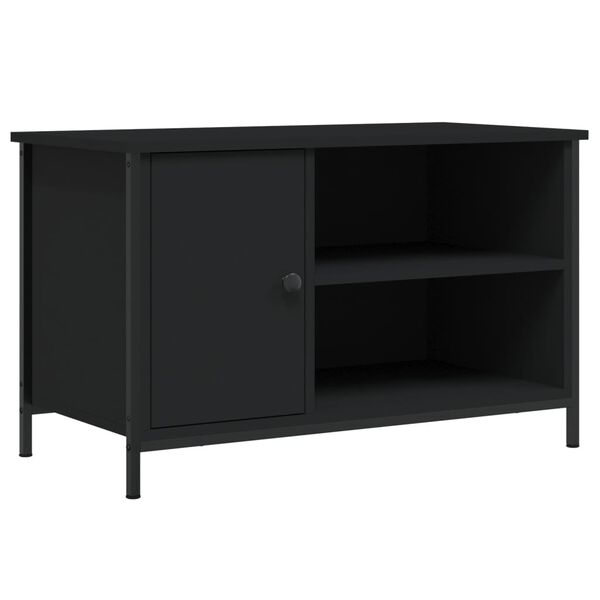 vidaXL Έπιπλο Τηλεόρασης Μαύρο 80 x 40 x 50 εκ. από Επεξεργασμένο Ξύλο