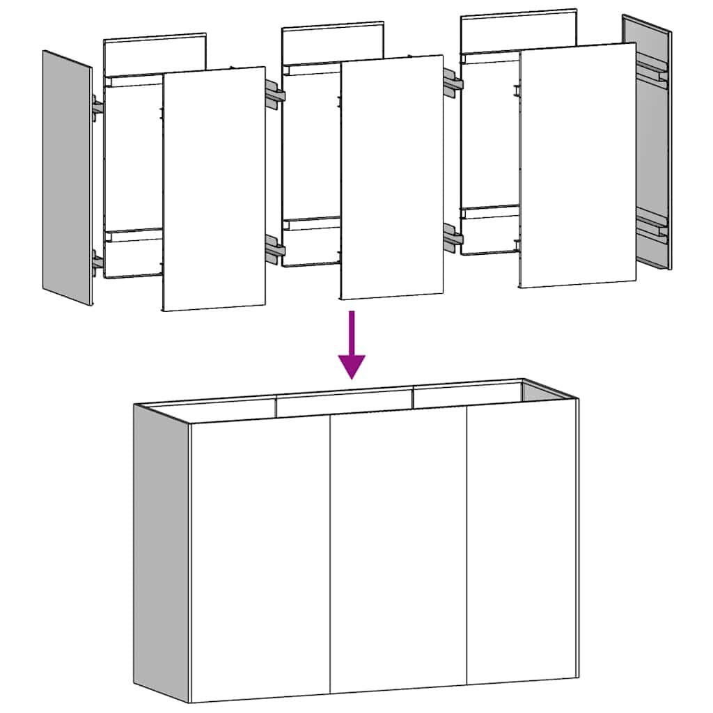 vidaXL Ζαρντινιέρα Λαδί 120x40x80 εκ. από Χάλυβα Ψυχρής Έλασης