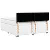 vidaXL Κρεβάτι Boxspring με Στρώμα Λευκό 180x200 εκ. Συνθετικό Δέρμα