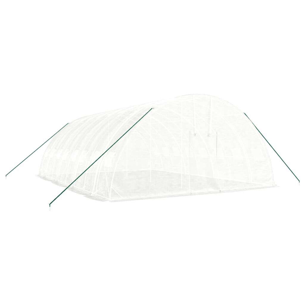 vidaXL Θερμοκήπιο με Ατσάλινο Πλαίσιο Λευκό 48 μ² 8 x 6 x 2,85 μ.