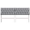 vidaXL Ταπετσαρισμένο κεφαλάρι Ανοιχτό γκρι 180 cm