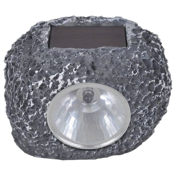 Outdoor Φωτιστικό Ηλιακό LED με Σποτάκια 12 Τεμ. Σχήμα Πέτρας