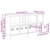 vidaXL Sideboard Λευκό 135x39x73,5 cm Ατσάλι ψυχρής έλασης
