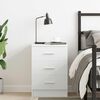 vidaXL Κομοδίνο Λευκό 38 x 35 x 56 εκ. από Επεξ. Ξύλο