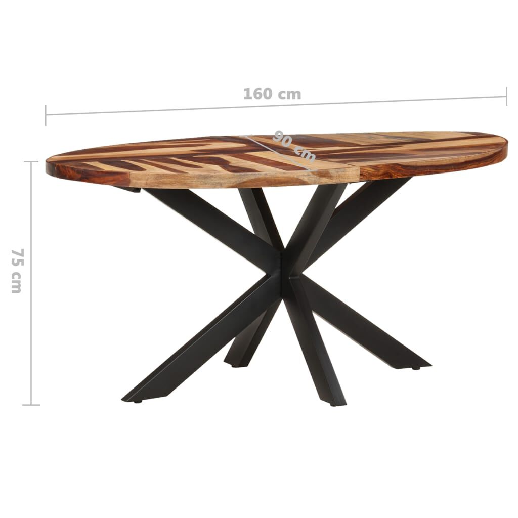 vidaXL Τραπεζαρία 160 x 90 x 75 εκ. από Μασίφ Ξύλο Ακακίας