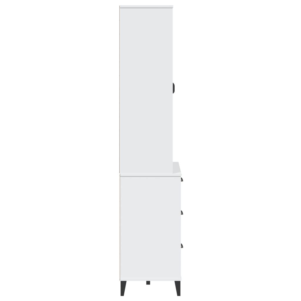vidaXL Ντουλάπι Ψηλό VIKEN Λευκός 80x40x190 εκ. από Μασίφ Ξύλο Πεύκου