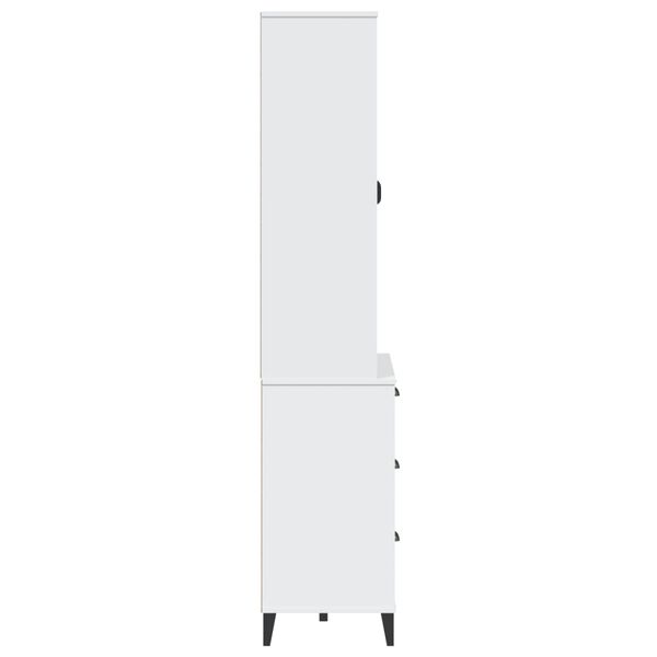 vidaXL Ντουλάπι Ψηλό VIKEN Λευκός 80x40x190 εκ. από Μασίφ Ξύλο Πεύκου