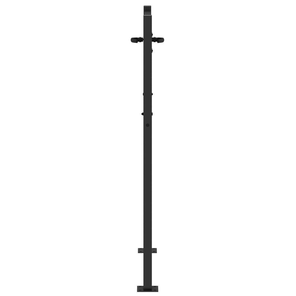 vidaXL Πύλη Κήπου Άλλο Μαύρο 105 x 125 cm Ατσάλι με Επικάλυψη Πούδρας