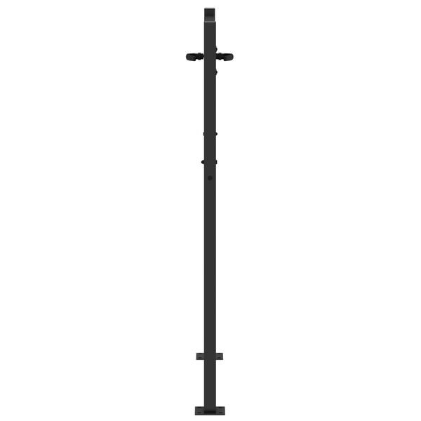 vidaXL Πύλη Κήπου Άλλο Μαύρο 105 x 125 cm Ατσάλι με Επικάλυψη Πούδρας