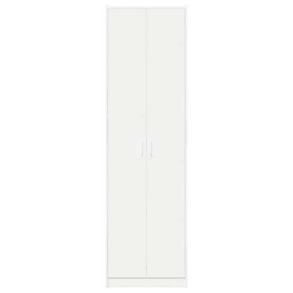 vidaXL Ντουλάπι με ράφι Λευκό 55 x 25 x 189 εκ. Επεξεργασμένο ξύλο