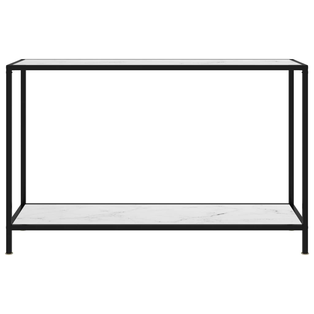 vidaXL Τραπέζι Κονσόλα Λευκό 120 x 35 x 75 εκ. από Ψημένο Γυαλί