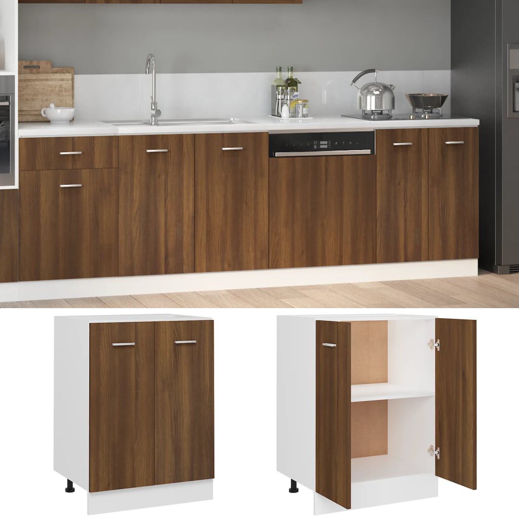 vidaXL Ντουλάπι Lyon Καφέ Δρυς 60 x 46 x 81,5εκ. Επεξεργασμένο Ξύλο