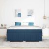 vidaXL Σκελετός Κρεβατιού με στρώμα Μπλε 180 x 200 cm ύφασμα