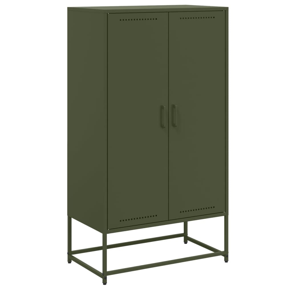 vidaXL Ντουλάπι Πράσινο Λαδί 68,5x38,5x123,5 εκ. από Ατσάλι