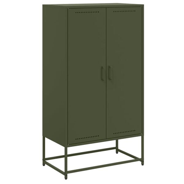 vidaXL Ντουλάπι Πράσινο Λαδί 68,5x38,5x123,5 εκ. από Ατσάλι