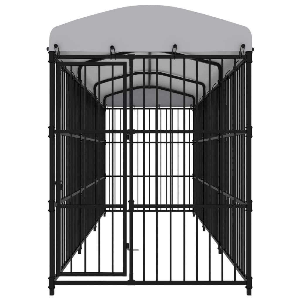vidaXL Κλουβί Σκύλου Εξωτερικού Χώρου 450x150x210 εκ. με Στέγαστρο