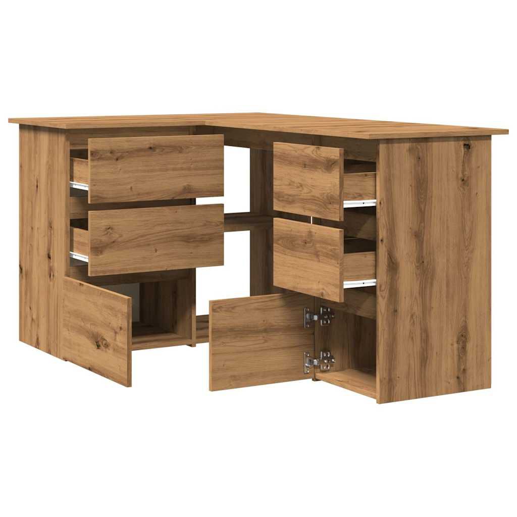 vidaXL Γωνιακό γραφείο Artisan Oak 145x100x76 cm Κατασκευασμένο ξύλο