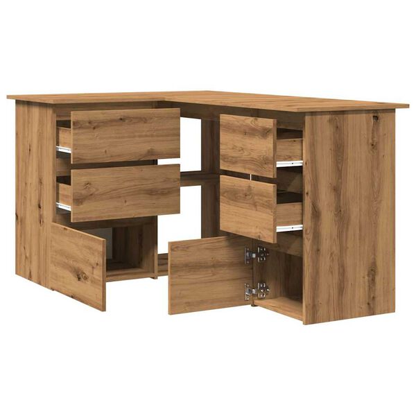 vidaXL Γωνιακό γραφείο Artisan Oak 145x100x76 cm Κατασκευασμένο ξύλο
