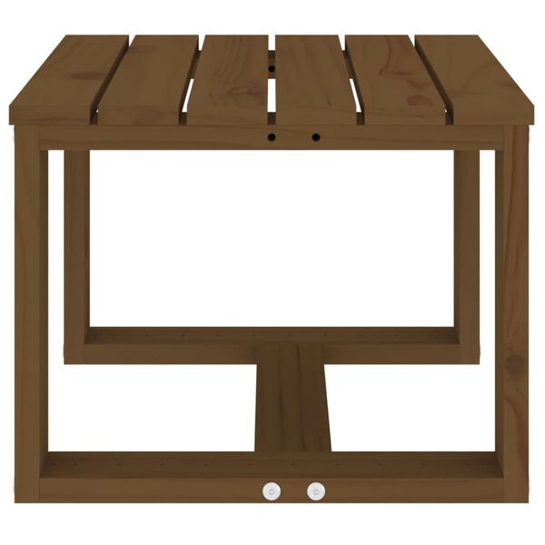 vidaXL Βοηθητικό Τραπέζι Κήπου Μελί 40x38x28,5 εκ. Μασίφ Ξύλο Πεύκου