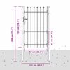 vidaXL Πύλη Φράχτη Γκρι 100 x 150 cm Χάλυβας με Επικάλυψη Πούδρας