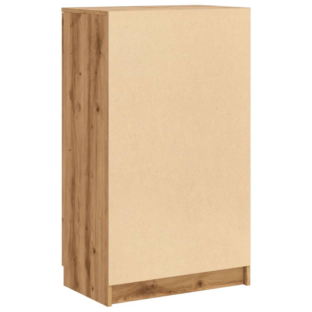 vidaXL Παπουτσοθήκη Αρτισιανή Δρυς 59x35x100,5 εκ. Επεξ. Ξύλο