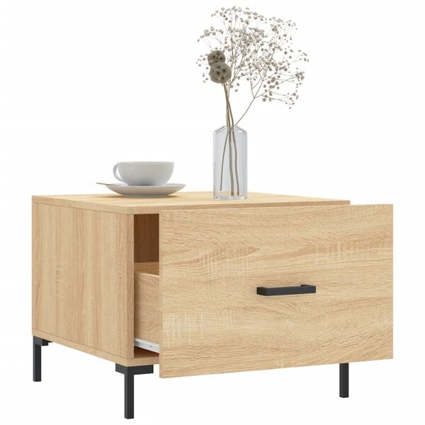 vidaXL Τραπεζάκι Σαλονιού Sonoma Δρυς 50x50x40 εκ. Επεξεργασμένο Ξύλο