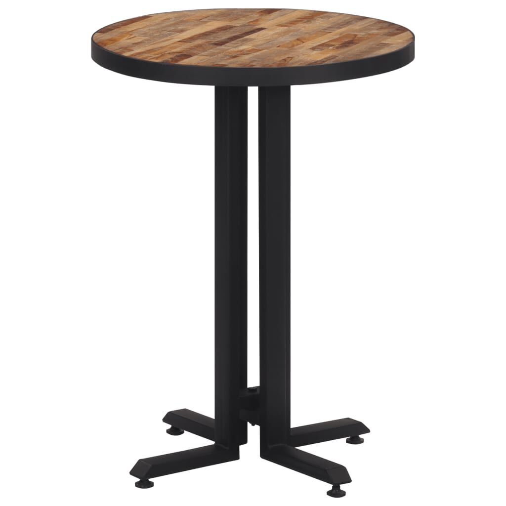 vidaXL Τραπέζι Bistro Στρογγυλό Ø55x76εκ. Μασίφ Ανακυκλωμένο Ξύλο Teak