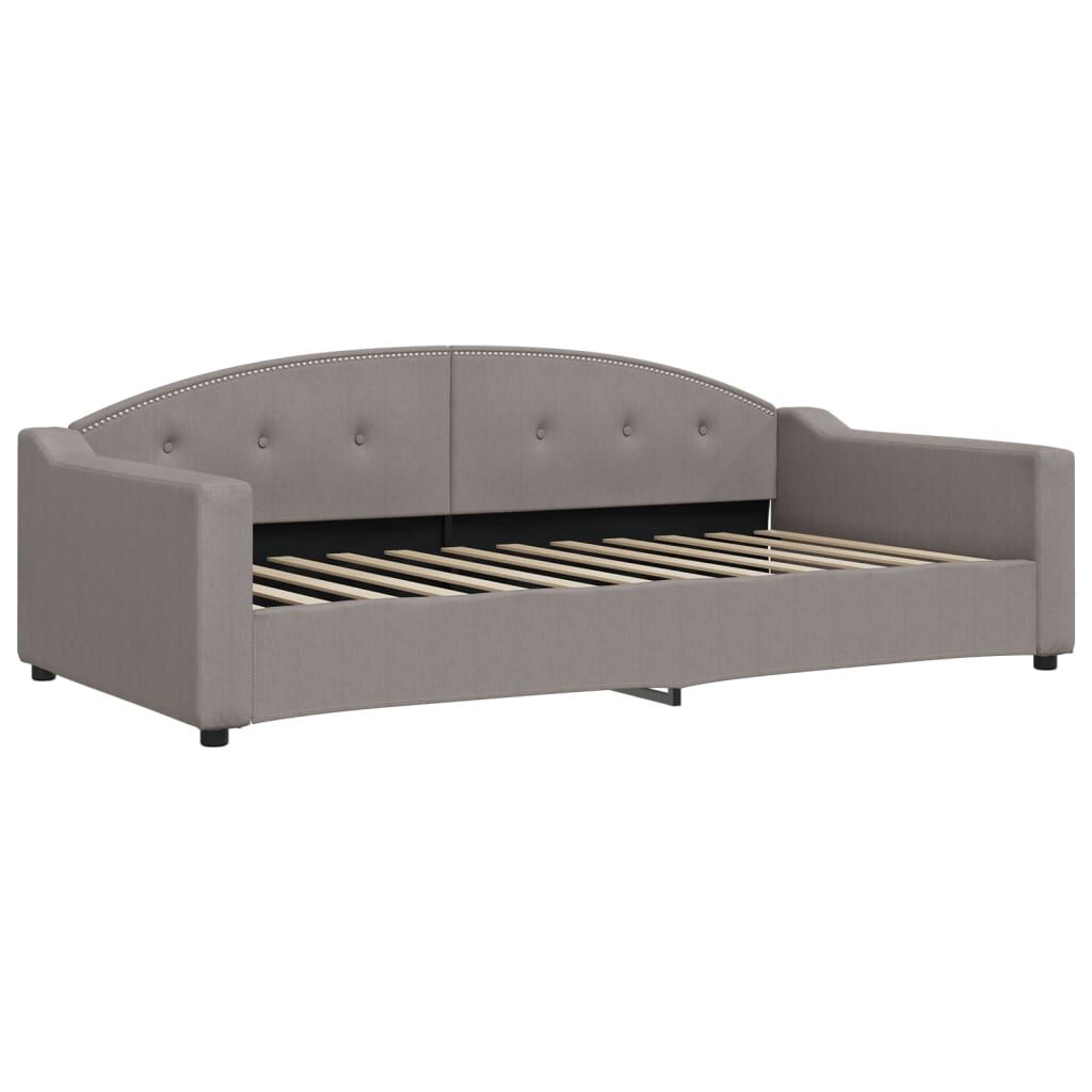 vidaXL Καναπές Κρεβάτι Συρόμενος Taupe 100x200εκ. Υφασμάτινος Συρτάρια
