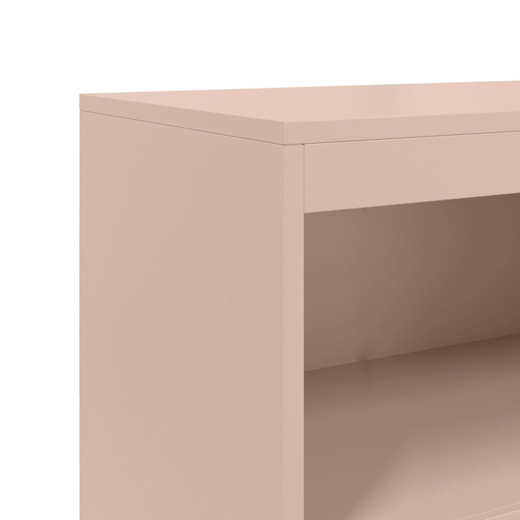 vidaXL Ραφιέρα Ροζ 68,5x38,5x123,5 εκ. από Ατσάλι